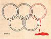 1972 7 septembre Le Monde Dessin de Chenez Les anneaux olympiques ensanglantes septembre noir a Munich.jpg